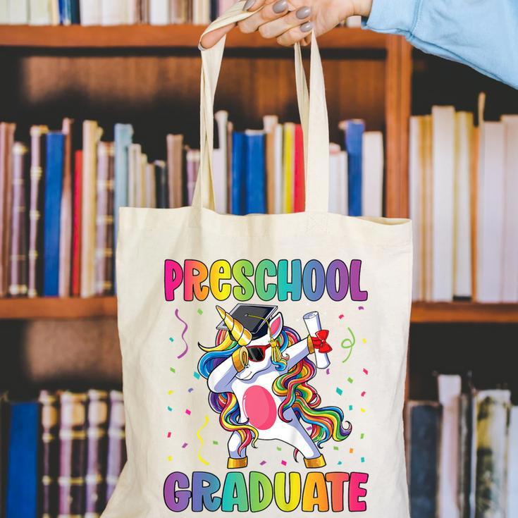 Kids Preschool Graduation Dab Unicorn Preschool Graduate Canvas Tote Bag