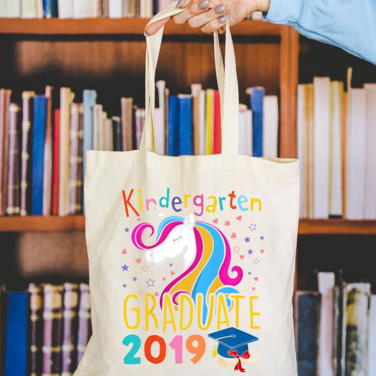 Kids Unicorn Kindergarten Graduation Graduate Shirt Canvas Tote Bag