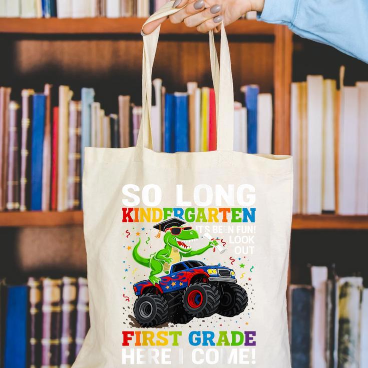 Kindergarten Graduate 2025 Kindergarten Graduation Dino Trex Canvas Tote Bag