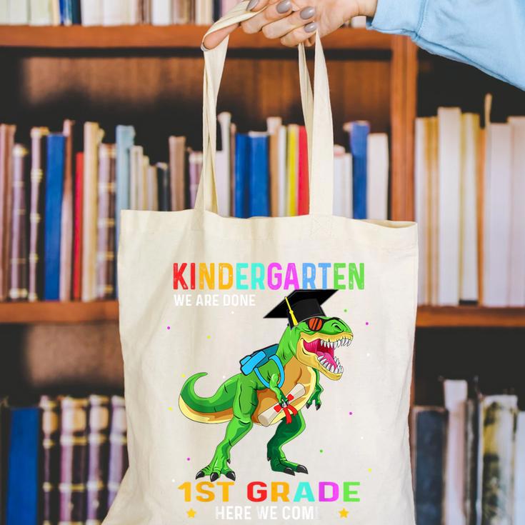 Kindergarten Graduation 1st Here We Come Class 2023 Dinosaur Canvas Tote Bag