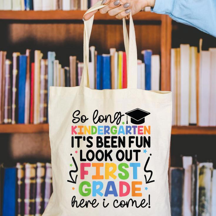 Kindergarten Graduation Graduate 1st Grade Here I Come Kids Canvas Tote Bag