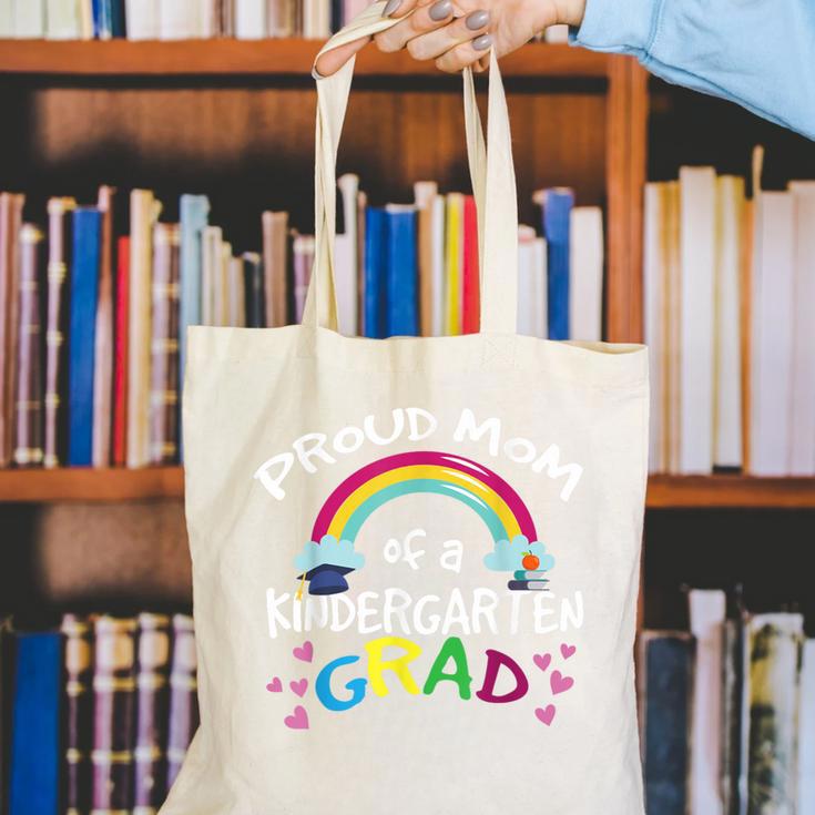 Kindergarten Graduation Proud Mom Son Daughter Canvas Tote Bag