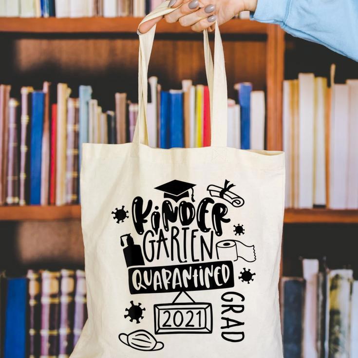 Kindergarten Graduation Quarantine Kindergarten Graduate Canvas Tote Bag