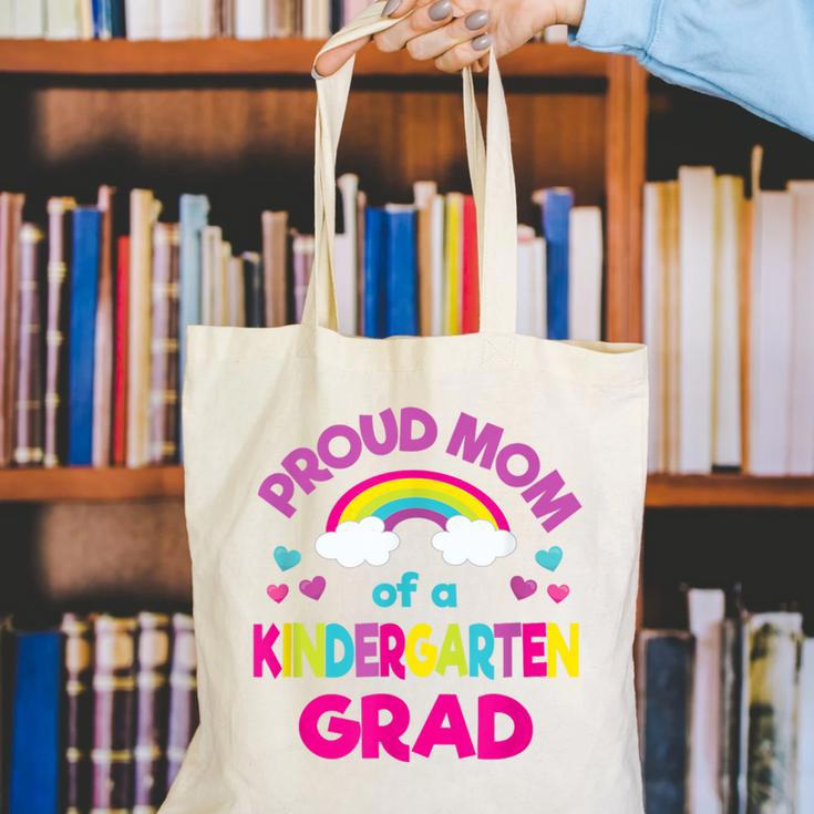 Kindergarten Graduation Shirt Mom For Girl Graduate Tee Canvas Tote Bag