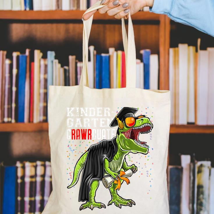 Kindergarten Grawrduate Dinosaur Graduation Cap Shirt Canvas Tote Bag