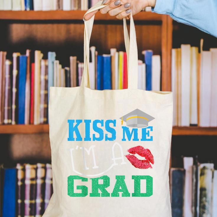 Kiss Me I'm A Grad 2018 Senior Graduation Canvas Tote Bag