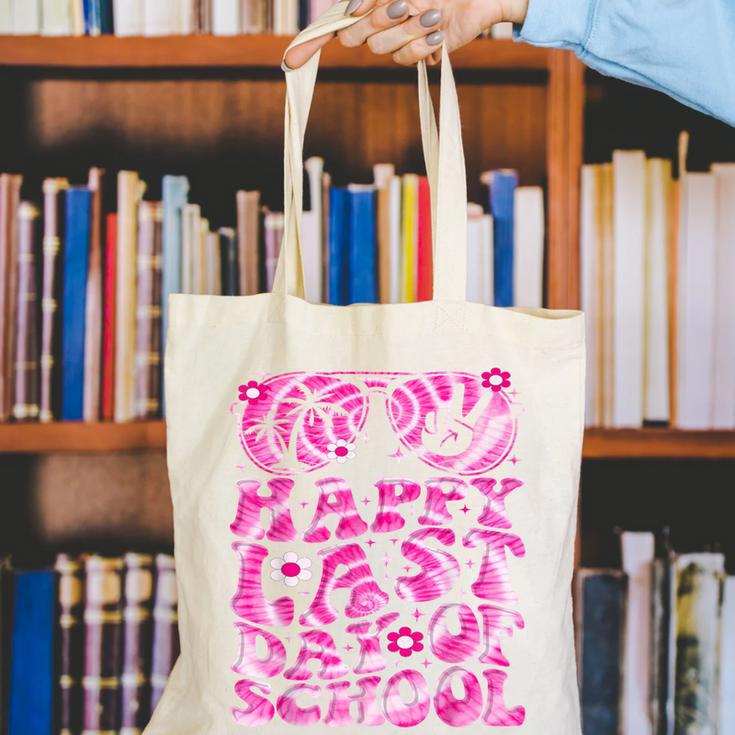 Last Day Of School Teacher Students School Graduation Groovy Canvas Tote Bag