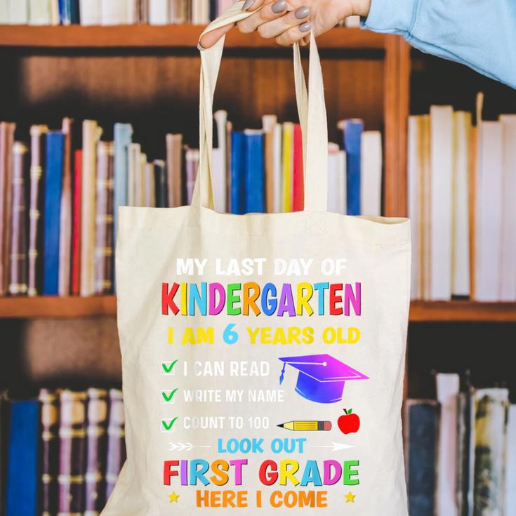 Last Days Of Kindergarten Graduation 2025 Graduate Boys Girl Canvas Tote Bag