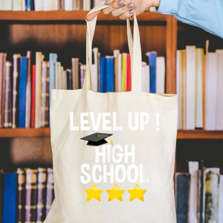 Level Up High School 8th Grade Graduation T-Shirt Canvas Tote Bag