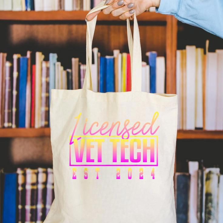 Licensed Vet Tech Veterinary Technician Graduation 2024 Canvas Tote Bag