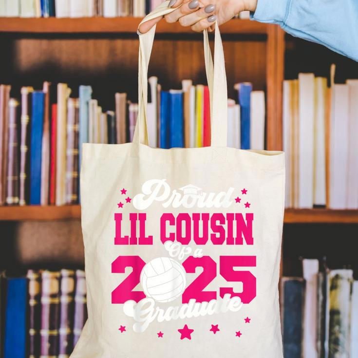 Lil Cousin Of a 2025 Graduate Prom Graduation 25 VolleyBall Canvas Tote Bag
