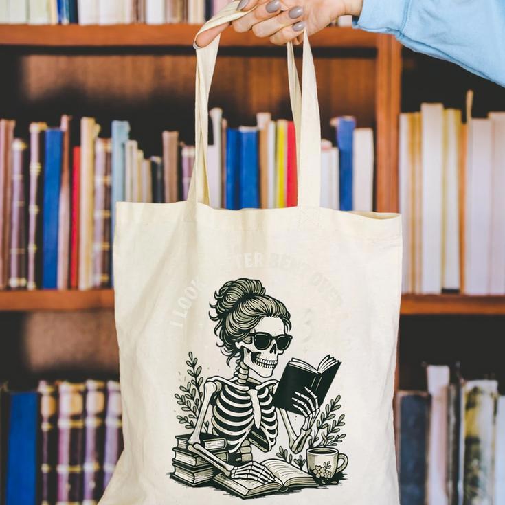 I Look Better Bent Over A Book Canvas Tote Bag