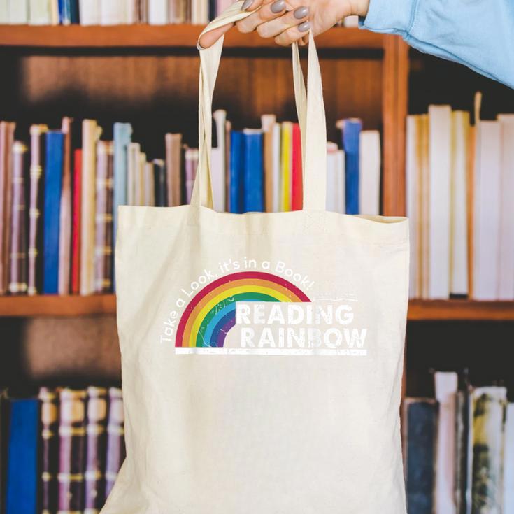 Take A Look It's In A Book Retro Reading Book Lover Canvas Tote Bag