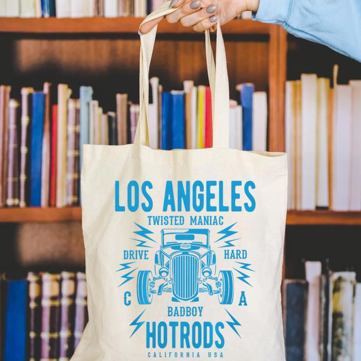 Los Angeles Hotrods Automotive Nostalgia Premium Tri-Blend Canvas Tote Bag