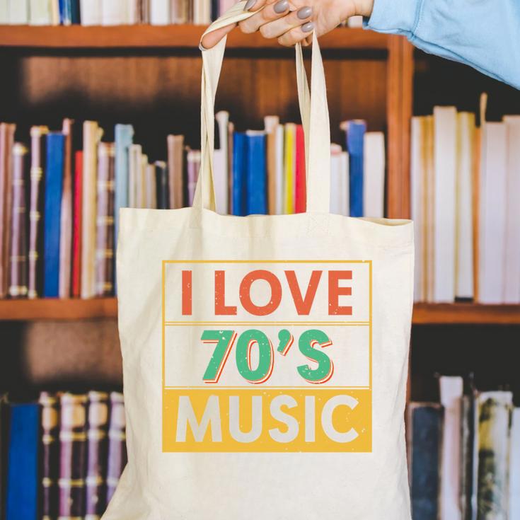I Love 70's Music Retro Style Nostalgia Vibe 1970 70's Party Premium Tri-Blend Canvas Tote Bag I Love 70's Music Retro Style Nostalgia Vibe 1970 70's Party Premium Tri-Blend Canvas Tote Bag