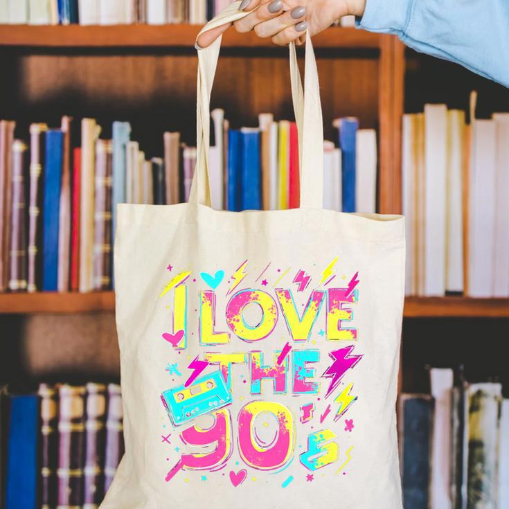 I Love The 90'S 90s Retro Nostalgia Premium Tri-Blend Canvas Tote Bag I Love The 90'S 90s Retro Nostalgia Premium Tri-Blend Canvas Tote Bag
