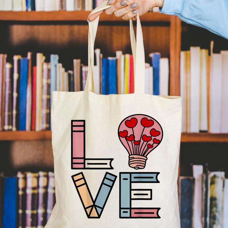 Love Books Reading Canvas Tote Bag