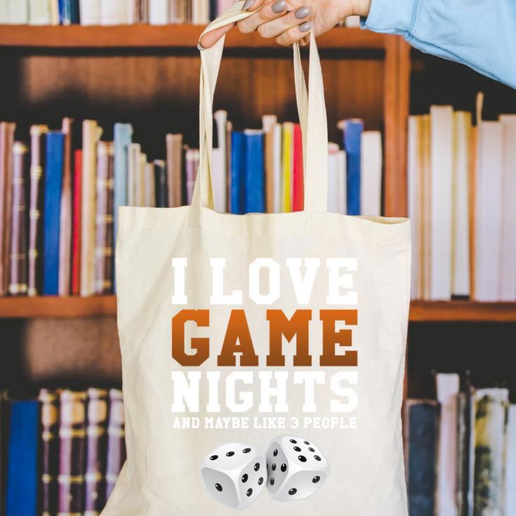 I Love Game Nights Host And Maybe 3 People Introvert Canvas Tote Bag