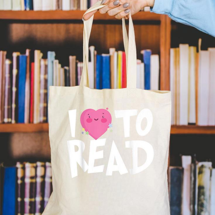 I LOVE TO READ Reading Books Bookworm Library Day Novelty Canvas Tote Bag I LOVE TO READ Reading Books Bookworm Library Day Novelty Canvas Tote Bag