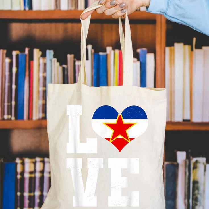 Love Yugoslavia Proud Yugoslav Nostalgia Canvas Tote Bag