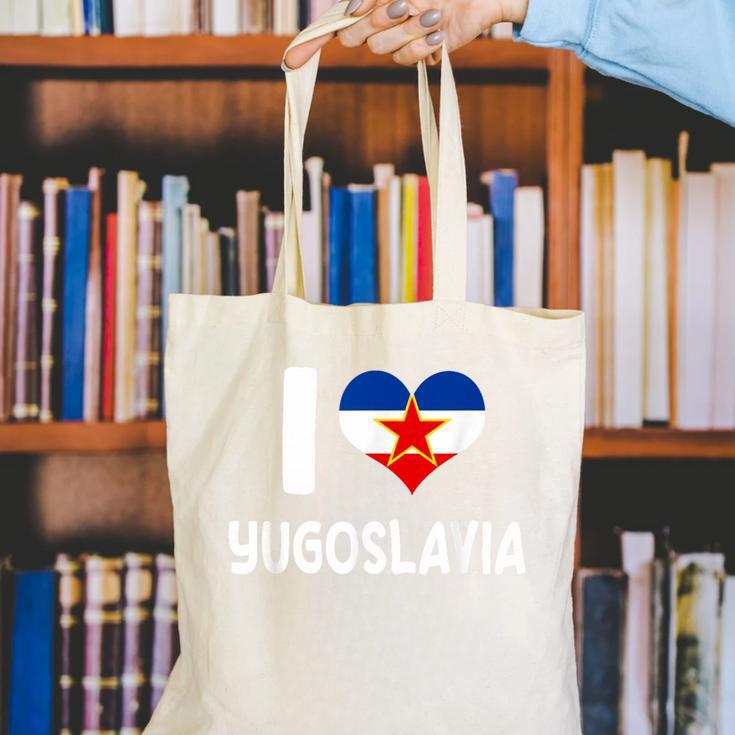 I Love Yugoslavia Proud Yugoslav Nostalgia Saying Canvas Tote Bag