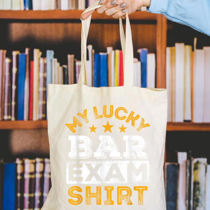 My Lucky Bar Exam Shirt Lawyer Law School Graduation Canvas Tote Bag