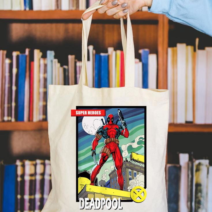 Marvel Comics Deadpool Vintage Book Art Canvas Tote Bag