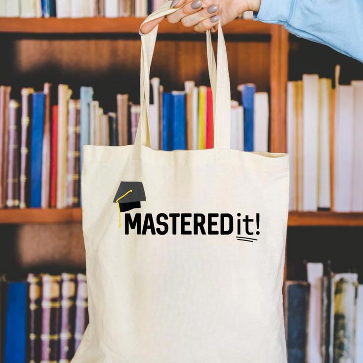 Masters Degree Graduation For Him Her Diploma T-Shirt Canvas Tote Bag