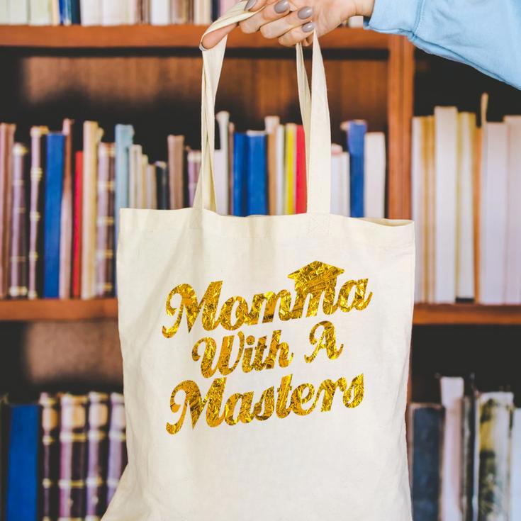 Masters Degree Graduation For Mom Wife Social Work MBA Canvas Tote Bag