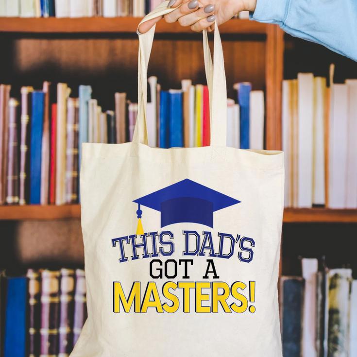 Masters Degree Proud Dad Graduation Shirt MBA Social Work Canvas Tote Bag