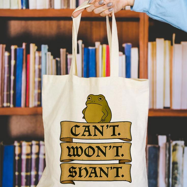 Medieval Frog Meme Sarcastic Introvert Humor Fantasy Canvas Tote Bag Medieval Frog Meme Sarcastic Introvert Humor Fantasy Canvas Tote Bag