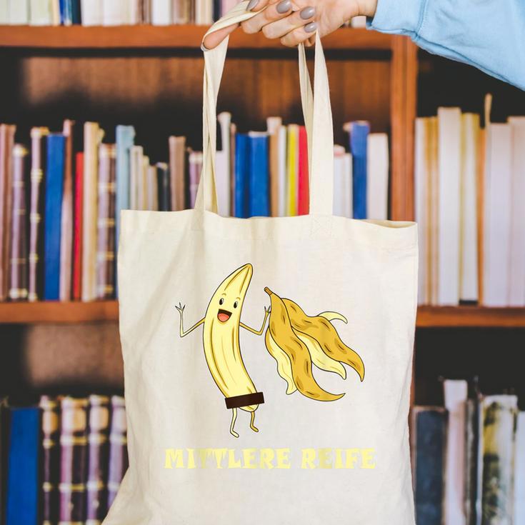 Medium Mature Banana Banana Real School Graduation Celebrations Canvas Tote Bag