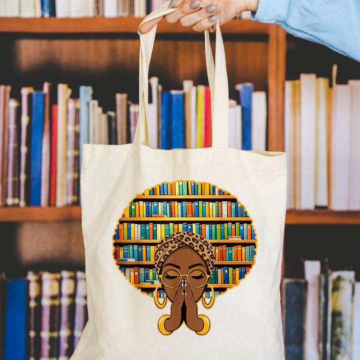 Melanin Afro Women Girl Book Librarian History African Canvas Tote Bag Melanin Afro Women Girl Book Librarian History African Canvas Tote Bag