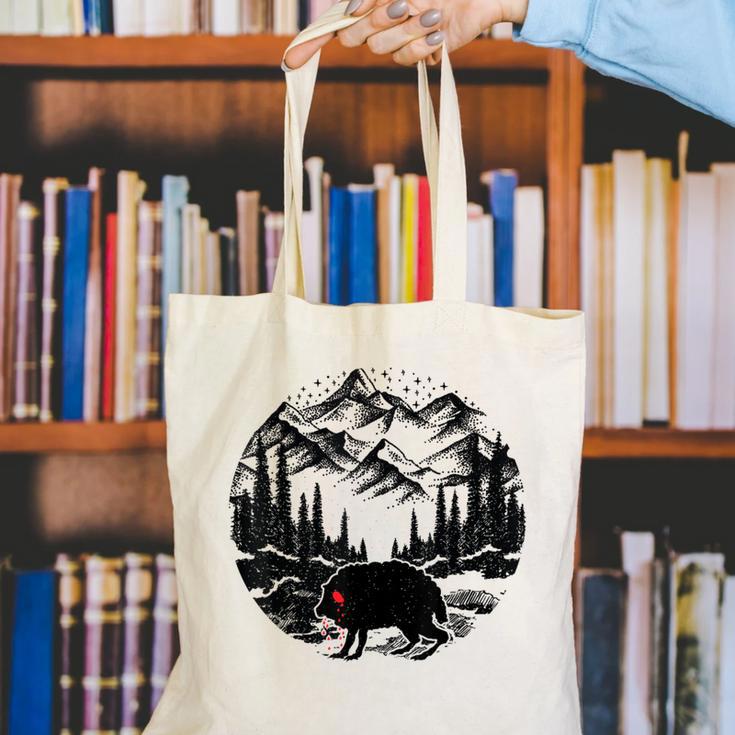 Monster Squonk In Forest Folklore Cryptid Introvert Canvas Tote Bag Monster Squonk In Forest Folklore Cryptid Introvert Canvas Tote Bag
