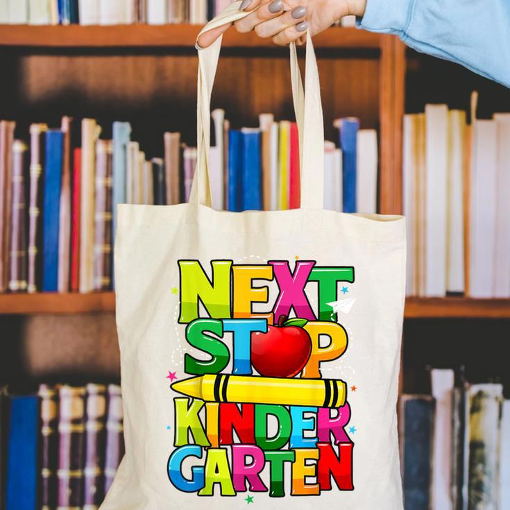 Next Stop Kindergarten Preschool Graduation 2023 Boys Girls Canvas Tote Bag