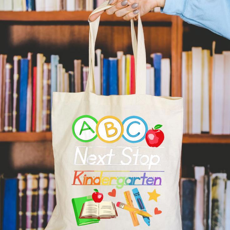 Next Stop Kindergarten Preschool Graduation 2025 Boy Girl Canvas Tote Bag