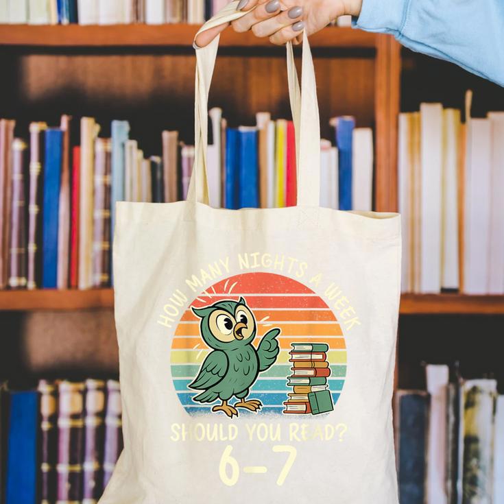 How Many Nights a Week Should You Read 67 Book Reading Meme Canvas Tote Bag How Many Nights a Week Should You Read 67 Book Reading Meme Canvas Tote Bag