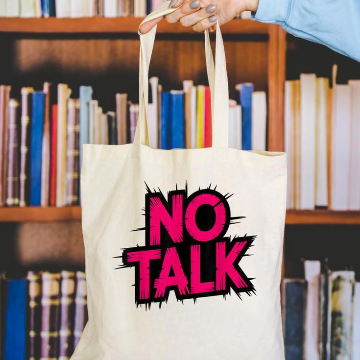 No Small Talk Zone – Introvert Quote Canvas Tote Bag No Small Talk Zone – Introvert Quote Canvas Tote Bag