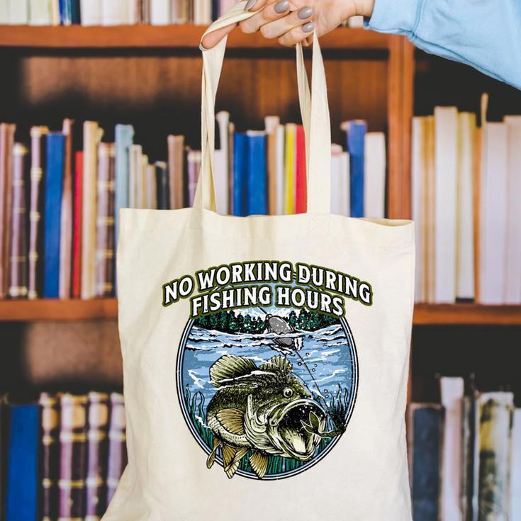 No Working Fishing Hours Introvert Lifestyle Antisocial Canvas Tote Bag No Working Fishing Hours Introvert Lifestyle Antisocial Canvas Tote Bag