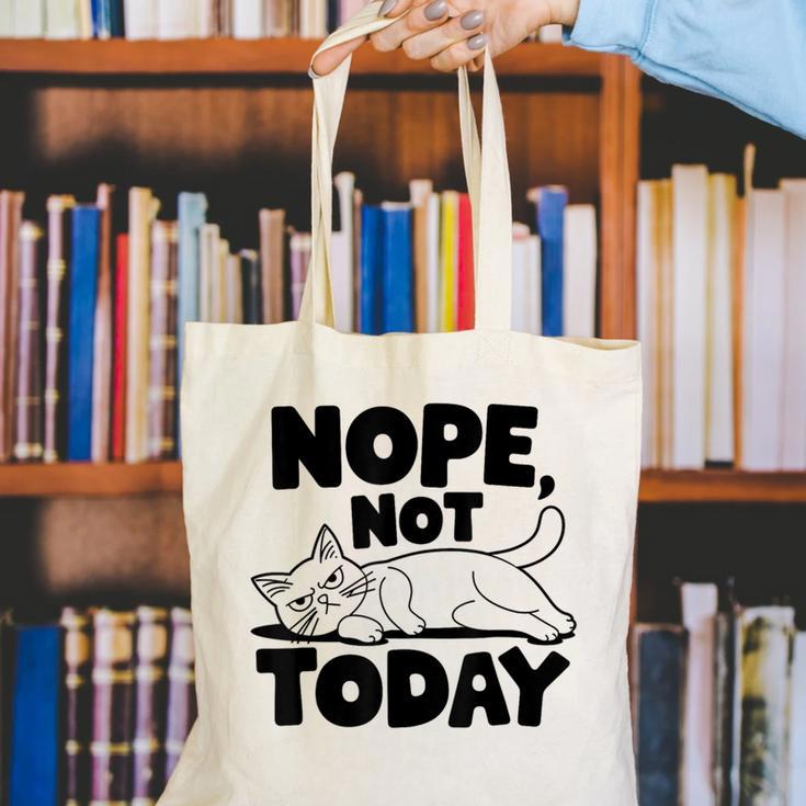 Nope Not Today Antisocial Introvert Cat Lover Men Women Kids Canvas Tote Bag Nope Not Today Antisocial Introvert Cat Lover Men Women Kids Canvas Tote Bag