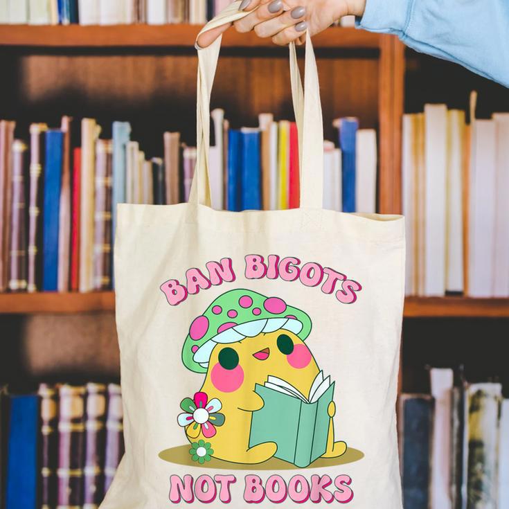 Do Not Forbid Fanatics Books Funny Mushroom Books Reading Canvas Tote Bag