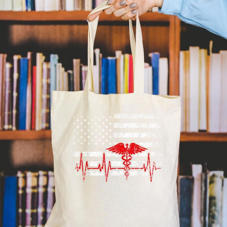 Nurse 2018 American Flag Tee Nursing School Graduation Canvas Tote Bag