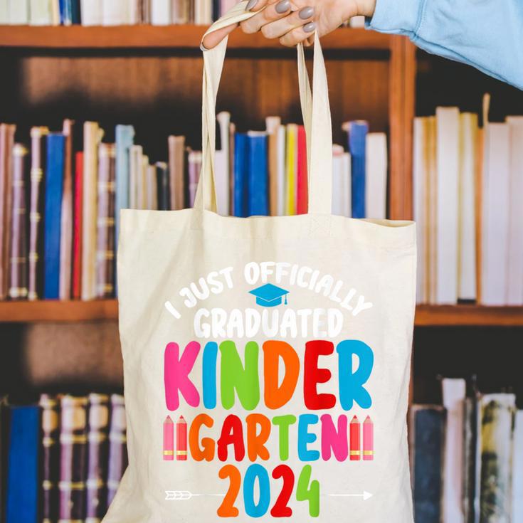 I Officially Graduated Kindergarten Graduation 2024 Canvas Tote Bag