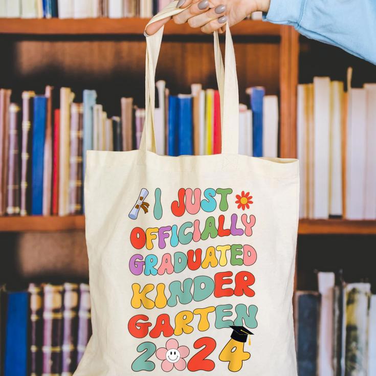 I Officially Graduated Kindergarten Graduation Class 2024 Canvas Tote Bag