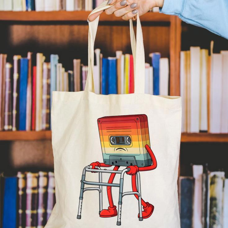 Old Vintage Cassette Tape 70s 80s 80s Outfit Nostalgia Canvas Tote Bag
