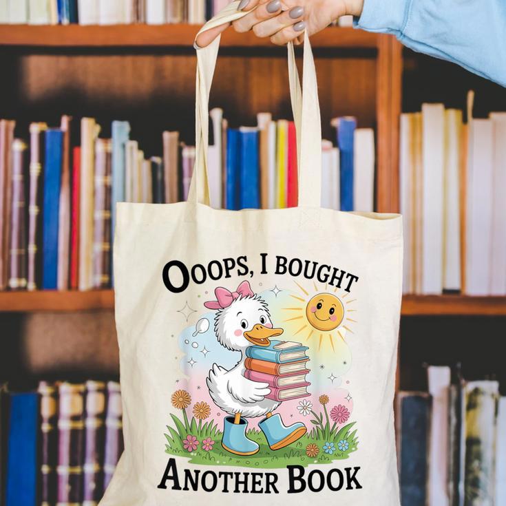Oops I Bought Another Book Duck Sunshine Canvas Tote Bag