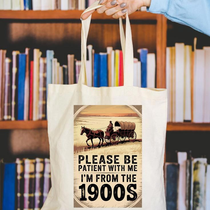 Be Patient With Me I'm From The 1900s Birthday Retirement Premium Tri-Blend Canvas Tote Bag
