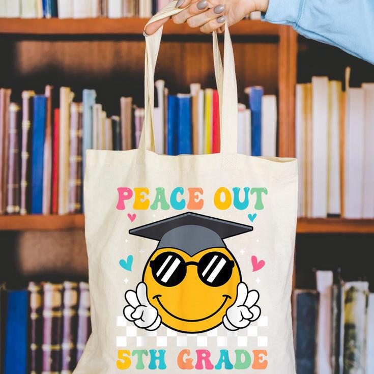 Peace Out 5th Grade Graduation Last Day Of School Canvas Tote Bag