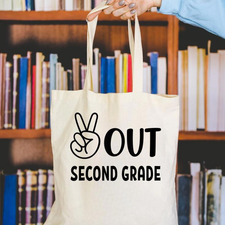 Peace Out Second Grade Last Day Of School Graduation Kids Canvas Tote Bag