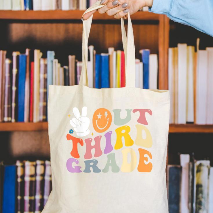 Peace Out Third 3rd Grade Graduation Graduate Class Of 2025 Canvas Tote Bag